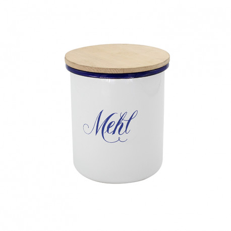 voorraadpot 'Mehl' - HOLLAND- wit met blauw -