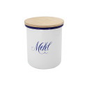 voorraadpot 'Mehl' - HOLLAND- wit met blauw -